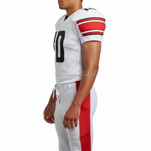 Uniforme de football américain pour femmes, imprimé, manches courtes, séchage rapide, personnalisable, OEM, vente en gros - Product Image 1