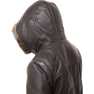 Custom Logo Design Ladies Biker Genuine Sheepskin Leather Jacket Waterproof Filled Breathable Cotton Lined All Seasons - Product Image 3