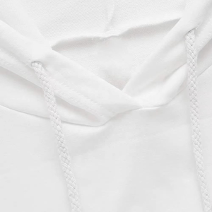 Wholesale <b>Women</b> Solid <b>Long</b> <b>Sleeve</b> Crop <b>Top</b> Hooded Sweatshirt Casual Drawstring Pullover 100% Cotton Fleece - Product Image 4