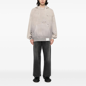 Sweat-shirts décontractés à capuche surdimensionnés pour hommes, avec logo personnalisé, tissés, à manches longues et poches, pour l'hiver - Product Image 2