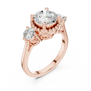 Joyas Shradhha Anillo de diseño de corazón abierto chapado en oro de 10K Regalo romántico para aniversario o Día de San Valentín - Product Image 2