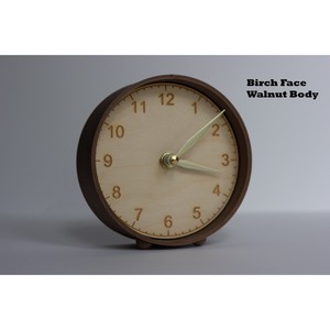 Horloge de bureau minimaliste en bois, mouvement à quartz circulaire, affichage à aiguilles, design silencieux sans tic-tac - Product Image 2