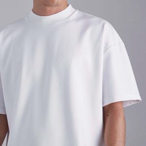 ใหม่ออกแบบที่กําหนดเองเสื้อ t men 'เสื้อยืดเสื้อยืด streetwear ขนาดใหญ่ซี่โครงคอเสื้อยืดผ้าฝ้ายหนาสําหรับชาย - Product Image 4