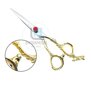 Vente en ligne de ciseaux de barbier en acier inoxydable fabriqués au Pakistan, durables, pour droitiers, manche moyen, haute qualité - Product Image 2