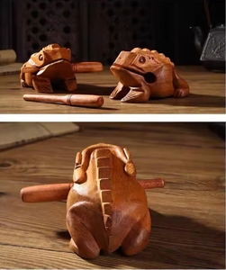 Customized Wooden Frog <b>Percussion</b> <b>Instrument</b>-Washable Home Decor Art Collectible Souvenir Made in Thailand - Product Image 3