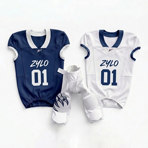 Conjunto de Uniforme de Fútbol Americano Personalizado para Hombre Adulto, Talla Grande, Transpirable, Antibacteriano, de Secado Rápido, que Absorbe la Humedad, 100% Poliéster - Product Image 2