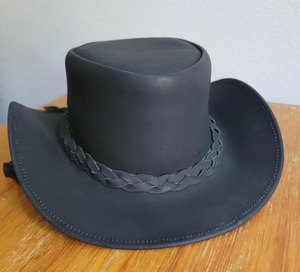 Genuine Leather Cowboy <b>Hat</b> Handmade <b>Western</b> Ranch Outback <b>Hat</b> Custom Logo OEM ODM Wholesale Fashion Cap - Product Image 3