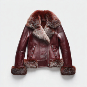 Chaqueta de cuero con piel auténtica para mujer Champ King - Product Image 3