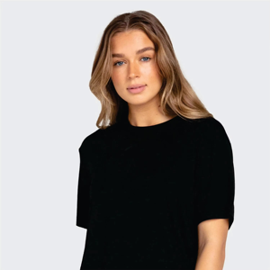 เสื้อยืดผู้หญิงคุณภาพพรีเมียมพร้อมโลโก้สั่งทำ ขายส่ง ออกแบบเองได้ คุณภาพสูง คอกลม ดีไซน์สวย MOQ ต่ำ - Product Image 3