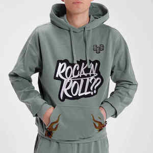 Sudadera con Capucha Gráfica de Rock and Roll para Hombre, Estilo Urbano, Forro Polar, para Invierno - Product Image 3