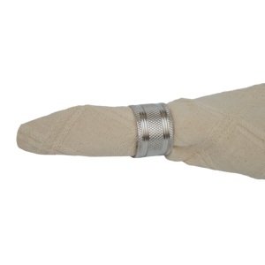 Anneaux de serviette ronds en aluminium plaqué argent, idéaux pour la décoration de table à la maison, à l'hôtel et au restaurant, porte-serviettes design - Product Image 5