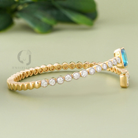 Bague solitaire élégante en diamant de laboratoire de 0,55 ct, taille émeraude, or 14 carats, minimaliste, luxe, cadeau de fiançailles, cadeau de mariage, unisexe