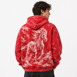 Sudadera con Capucha y Estampado de Ángel Gótico para Hombre, Corte Regular, Tejido de Poliéster, para Otoño, con Bolsillo Frontal - Product Image 6