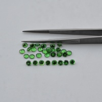 4mm batu permata Tsavorite alami potongan bulat batu permata longgar kelas atas batu hijau Tsavorite asli harga pabrik terbaik dari India