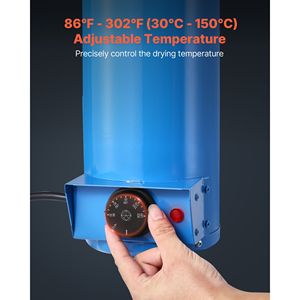 Four de séchage d'électrodes portable, capacité 10 lb, 230W, 120V, réglable de 86 à 302°F, pour baguettes de soudage et fournitures de soudure - Product Image 4