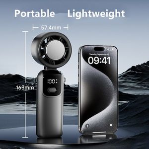 Ventilatori Portatili Mini Turbo con Display LED, Ricaricabili USB, Raffreddamento a Ghiaccio, in ABS, per Interni/Esterni (Solo Logistica USPS.TK/TME) - Product Image 5
