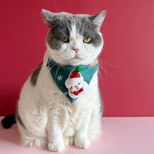 2026 <b>Christmas</b> New Style Pet Triangle Scarf <b>Collar</b> Cute Cat <b>Christmas</b> Decor <b>Dog</b> <b>Collar</b> Red Deer Washable Pet Scarf For Small - Product Image 2