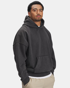 2026 Men's Regular Fit Zipper-Up Hoodie Solid Color Breathable Acid Wash 100% Cotton Embroidered Custom Logo Autumn Wear - Product Image 3