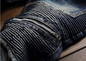 Jeans déchirés pour hommes, coupe skinny, style décontracté streetwear - Product Image 5