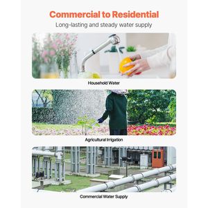 Kit de raccord en T pour réservoir de pression de puits 1'' x 11'', interrupteur 30/50 PSI, régulateurs de pression en laiton pur 8 pièces pour installation de puits d'eau 1'' - Product Image 6