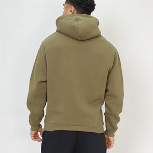 Sweat à capuche unisexe en coton épais, nouveau modèle personnalisé en molleton bouclette avec épaules tombantes, teint uni, broderie et impression pour hommes et femmes - Product Image 2