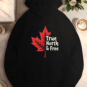 Sudaderas con Capucha Estampadas de Punto Casual para Mujer True North Strong Free - Product Image 3