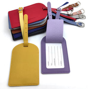 Etiqueta de equipaje de cuero personalizada de lujo ligero, colgante antipérdida para tarjeta de embarque con privacidad, funda de moda para identificación de equipaje - Product Image 5