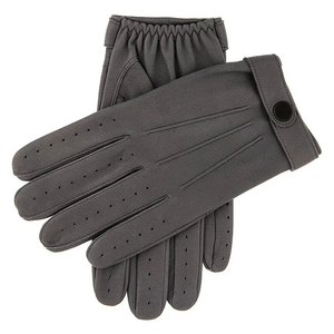 Gants en cuir gris foncé pour femme, longueur poignet, style uni, non doublés, respirants, pour usage quotidien en hiver - Product Image 1