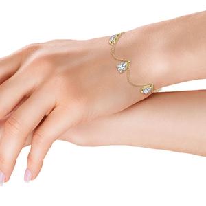 Bracelet éblouissant en or rose 9 carats avec diamants de laboratoire taille poire de 2,00 CTW - Product Image 5