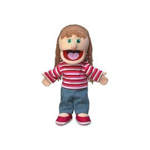 Marioneta de peluche con camisa azul a rayas y bordado de lagarto verde, juguete de peluche suave para niños de 2 a 4 años, unisex - Product Image 3