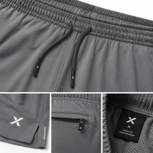 Shorts de sport décontractés pour hommes X Sports City – Couleurs premium, séchage rapide, en polyester tricoté, pour l'été, taille élastique, coupe mi-longue - Product Image 4