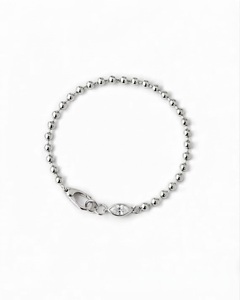 Bracelet jonc en or jaune 14 carats avec diamant de laboratoire 0,5 ct taille marquise 4x3 mm serti clos, chaîne à perles, unisexe, pour usage quotidien - Product Image 2