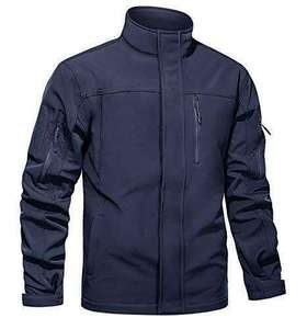Veste tactique softshell imperméable personnalisée pour homme, coupe-vent, style streetwear, fermeture éclair, doublure polaire et col montant - Product Image 1