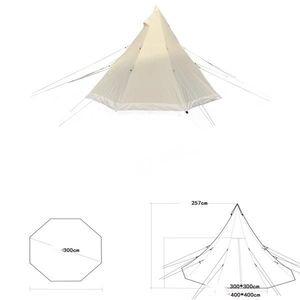 Tenda a Campana da 3m (9.85ft) per 4 Stagioni, Tenda Glamping in Tela Resistente con Palo in Alluminio per Campeggio Familiare ed Escursionismo, Disponibile in Camo - Product Image 2