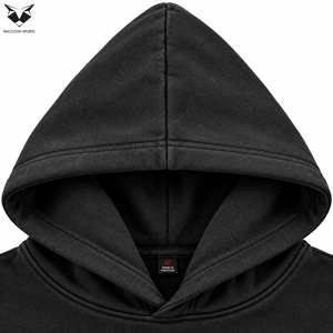  OEM ODM Custom Streetwear Graphic Hoodie <b>Black</b> <b>Rhinestone</b> Letter Print Distressed Hem Oversized Heavyweight Sweatshirt - Product Image 3