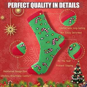 15 Pares de Calcetines Divertidos de Algodón Tejido para Invierno, Regalos Navideños de Navidad - Product Image 2