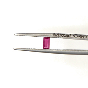 Baguettes de rubis naturel non traité du Mozambique, calibrées 2x4mm, pierre précieuse naturelle à facettes pour la fabrication de bijoux - Product Image 2