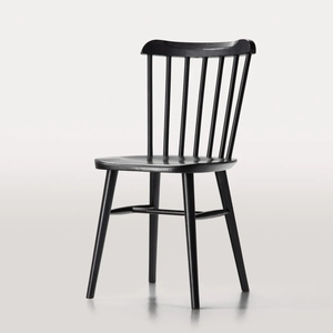 Silla de Comedor Moderna de Madera Estilo Escandinavo, Acabado Negro, Diseño Estable, Muebles para el Hogar - Product Image 6