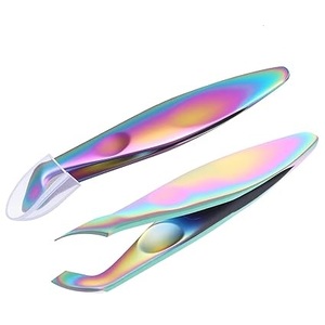 Coupe-cuticules mini en acier inoxydable Rainbow, lame biseautée incurvée de 12,5 mm, outil portable pour ongles, nouveau design - Product Image 1