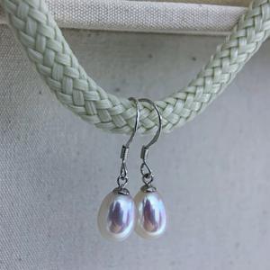 Boucles d'oreilles en argent S925 naturelles de 6 à 7 mm en forme de goutte d'eau Aurora sans défaut pour femmes, maman, petite amie - Idée cadeau parfaite - Product Image 4