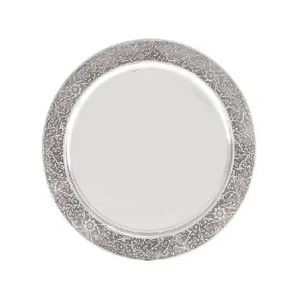 Assiette de Présentation Éblouissante en Métal et Strass – Vaisselle Nordique Premium pour la Décoration Intérieure - Product Image 3