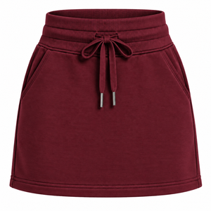 Falda Midi de Felpa Francesa de Algodón - Product Image 1