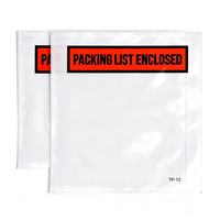 Enveloppe de liste de colisage sur mesure thermoscellée, anti-déchirure, étanche, avec pochette pour documents et étiquette