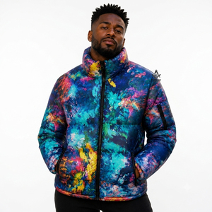 Chaqueta de Invierno Acolchada para Hombre de Alta Calidad, Estilo Masónico Heritage, Resistente al Viento, con Estampado de Camuflaje por Sublimación - Product Image 3