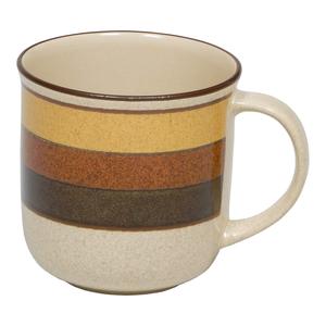 Tasse à café en céramique japonaise MIKASA REVIVAL Sun Circles Terrazzo Pattern 320ml, style vintage, avec anse, compatible micro-ondes et lave-vaisselle - Product Image 1