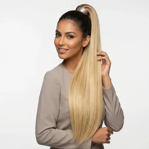 Extensiones de Cabello Humano Remy Rubio Liso en Paquetes, Cabello Natural para Fabricación de Pelucas, Uso en Salón, Longitud Personalizada - Product Image 2