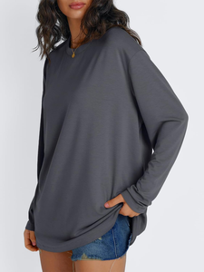 <b>Women</b> Regular Fit O-Neck Short Sleeve Knitted T-<b>Shirt</b> Solid Color 100% Cotton Breathable <b>Compressed</b> Embroidery Spring/Summer - Product Image 5