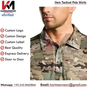 บริการ OEM เสื้อโปโลแบบยุทธวิธี ผ้าระบายอากาศ ยืดหยุ่นได้ รับผลิตแบรนด์ตามสั่ง ขายส่งจำนวนมากสำหรับผู้นำเข้า - Product Image 5