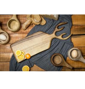 Plateau en bois en corne de cerf pour servir le fromage, pour servir la nourriture, le petit déjeuner, le bar, la cuisine, la maison, les cadeaux de mariage, le restaurant - Product Image 1