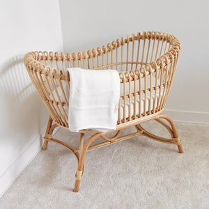 Cuna de mimbre para bebé, moisés para recién nacido, muebles resistentes hechos a mano, envío rápido - Product Image 5